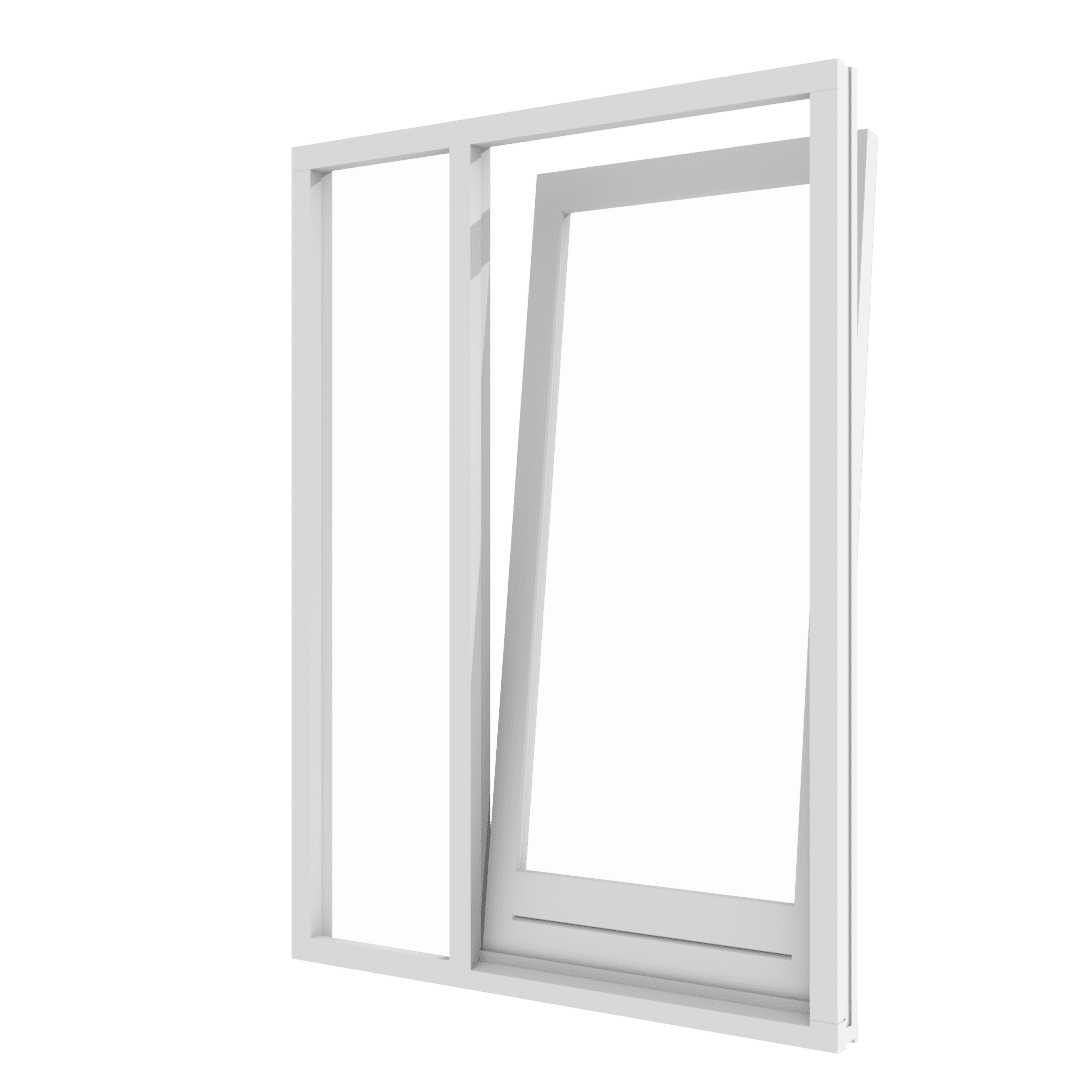 Draaikiepraam en zijlicht aan linkerzijde