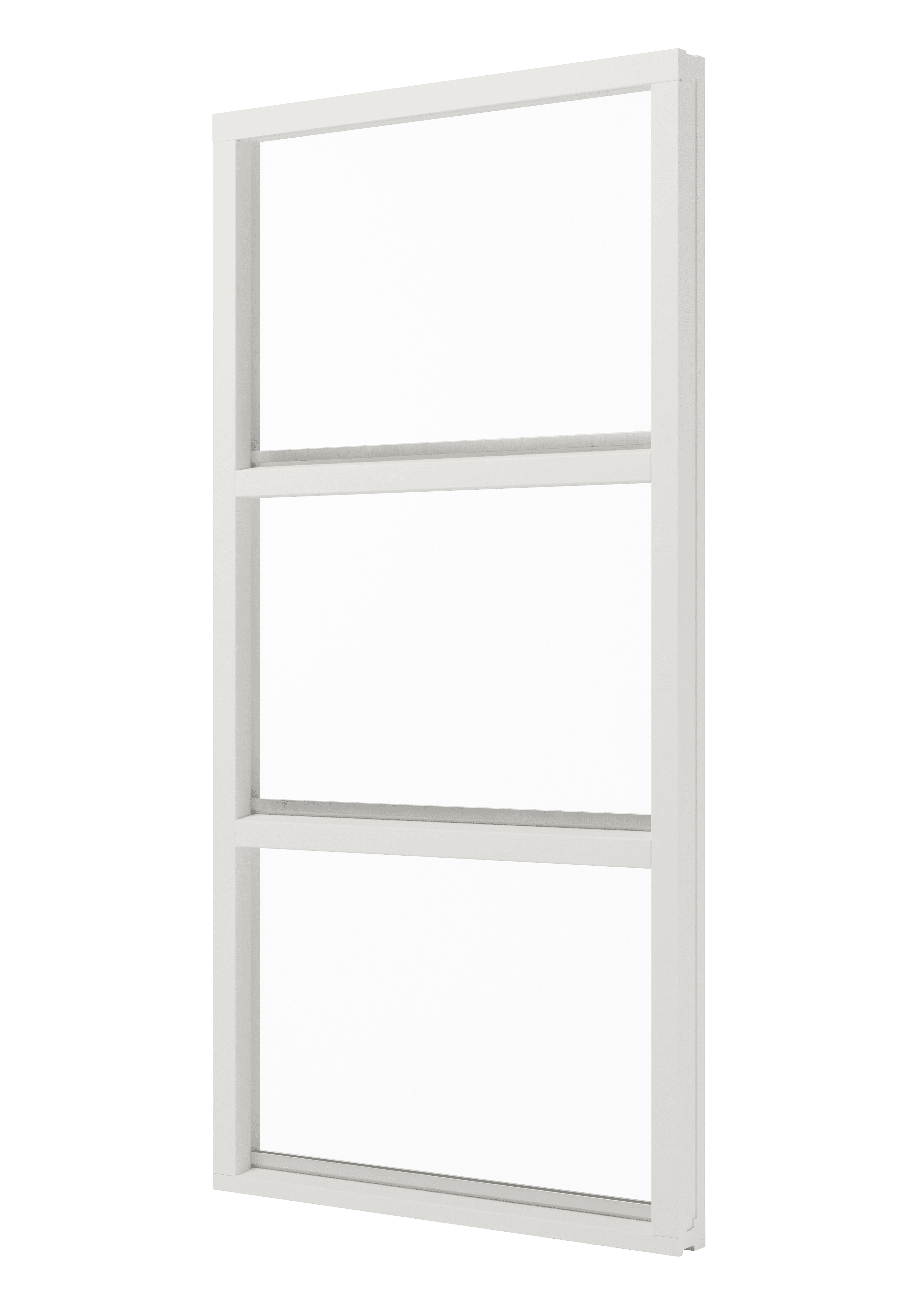 Vast glas 3 vakken verticaal mahonie