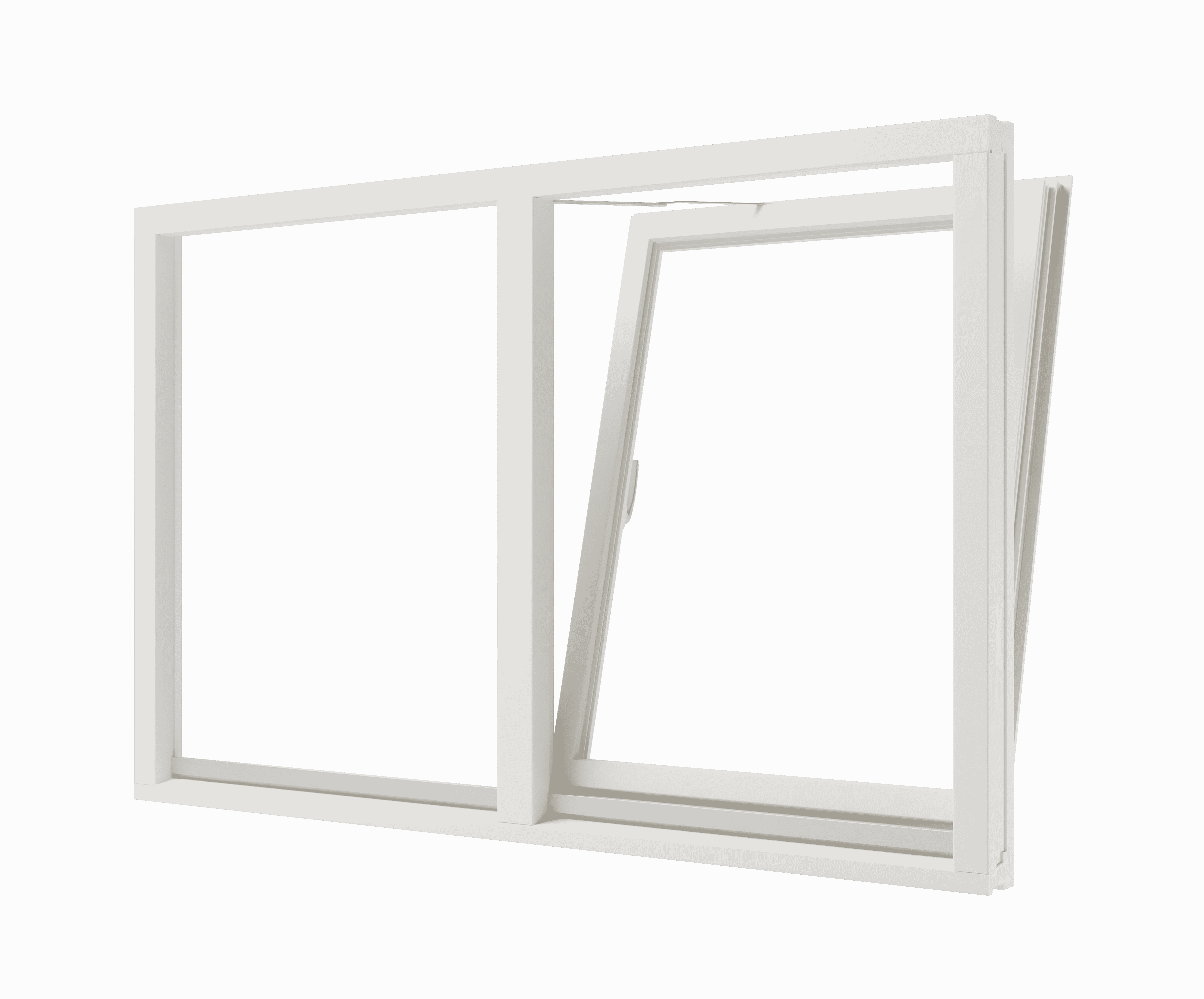 valraam (Rechts) en vast glas mahonie